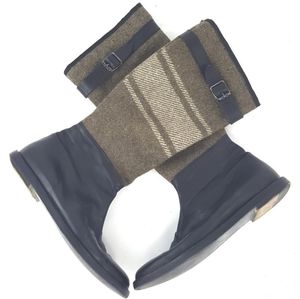 Barney's New York Tweed Leather Zip Up Riding Boot